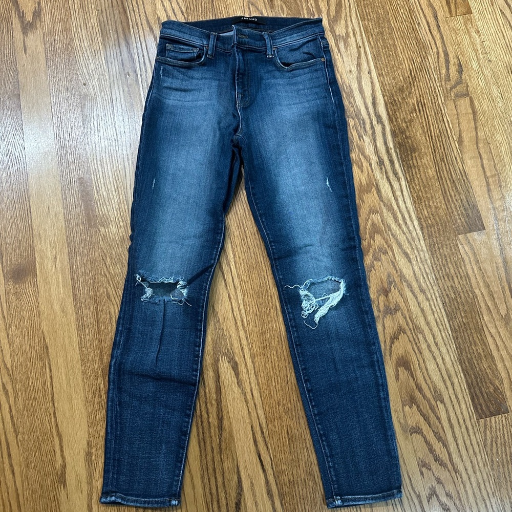 NWOT J Brand Distressed Blue Skinny Jeans